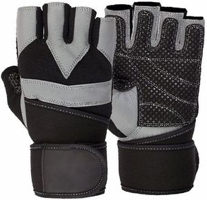 Premium Quality Leather <b>Half</b> Finger Unisex Gym Gloves Lace-Up Closure Adjustable Wrist Strap Fitness Weightlifting Non <b>Slip</b> - Product Image 6