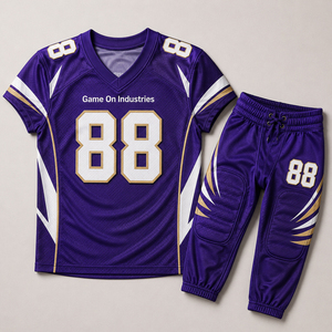 Name Number Purple Color Team Wear Personalized Sports Apparel Athletic Game Training Custom American Football Uniform Sets - Product Image 1