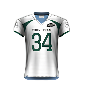 Maillot de football américain personnalisé, uniforme sportif imprimé, manches courtes, col en V, t-shirt de joueur, 100% polyester, évacuation de l'humidité - Product Image 1