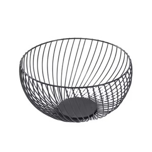 Panier en fil métallique de luxe haut de gamme pour fruits, collations, bouteilles de vin, rangement, décoration de table de cuisine et de maison - Product Image 2