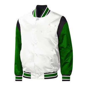 Veste universitaire rouge pour homme, couleur unie, doublure en satin, col rabattu, coupe classique, style preppy, vêtement d'extérieur pour l'automne - Product Image 3