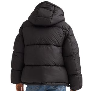 Veste d'hiver matelassée en nylon tricoté à capuche personnalisée OEM pour femme et unisexe, imperméable, respirante, séchage rapide, décontractée, fermeture éclair - Product Image 6