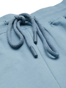 Shorts Bermuda en coton bleu clair pour homme, qualité supérieure 100%, avec taille élastique et poche arrière, style décontracté - Product Image 3