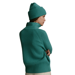 Veste en tricot zippée pour femme, texture côtelée douce, manches longues, col montant, décontractée, légère, pour un usage quotidien - Product Image 4