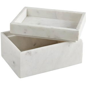 Boîte à bijoux en marbre artisanale exclusive avec couvercle à motif floral, forme circulaire, pour décoration de table de luxe à la maison, article exceptionnel - Product Image 5