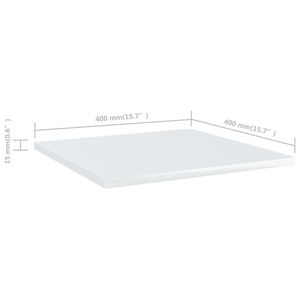 ชุดชั้นวางของติดผนังและชั้นโชว์ไม้เอ็นจิเนียร์สีขาวเงาสูง ขนาด 16x16 นิ้ว จำนวน 4 ชิ้น - Product Image 5