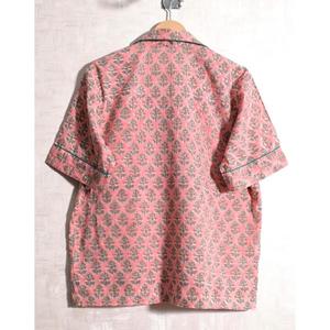 Conjunto de Pijama Corto de Algodón con Estampado Floral para Mujer, Ropa de Dormir de Verano Cómoda y Transpirable con Corte Holgado - Product Image 3