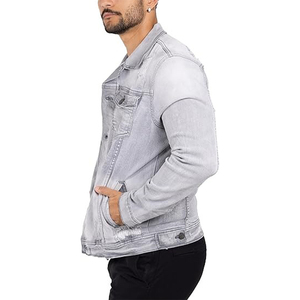 2024 New Arrival High Quality Custom Design Men's <b>Denim</b> <b>Jacket</b> Wholesale Streetwear Style Front Button Casual Washed Print - Product Image 2