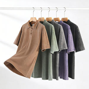 High Quality Men's High Quality T Shirt Cotton Men's Blank Customized Embroidered Logo Plain Short Sleeve Shirt for Men Washed - Product Image 5