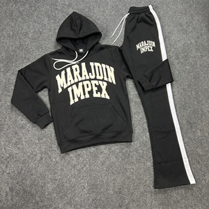 Conjunto Deportivo de 2 Piezas para Mujer, Invierno, Estilo Urbano, Felpa, Personalizado, Pantalones Deportivos con Bordado, Pantalones Acampanados, Sudadera con Logotipo, Joggers - Product Image 5