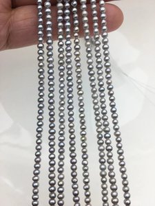 Perlas de Agua Dulce Grises AAA de 2.5-3mm, Perlas Sueltas Tipo Semilla de Patata, Perlas Pequeñas para Collar, Joyería, Regalo de San Valentín, Venta al Por Mayor - Product Image 2