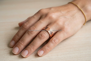 Heavy Duty Metallic Engraved <b>Copper</b> Statement Ring • Contemporary Wellness Boutique Supply - Product Image 4