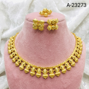 Conjunto de Collar y Pendientes Florales de Circones Chapados en Oro de 24K Estilo Indio de Moda para Mujer, Joyería para Compromiso, Boda y Fiesta - Product Image 6