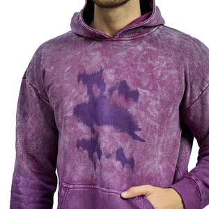 เสื้อฮู้ดดี้ผู้ชายกันลม น้ำหนักเบา ล้างสีแบบแอซิดวอช ผ้าฝ้าย 100% ทรงปกติ ระบายอากาศได้ดี คุณภาพสูง ดีไซน์ล่าสุด ลายพิมพ์เรียบง่าย - Product Image 6