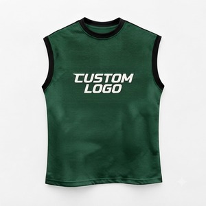 mens workout muscle tee green black sleeveless gym tank top athletic fitness apparel activewear <b>running</b> <b>singlet</b> bodybuilding - Product Image 4