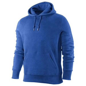 Sweat à capuche en molleton respirant et écologique pour homme, en coton/bambou tricoté, imperméable, séchage rapide, bleu roi, grande taille, impression personnalisée - Product Image 1