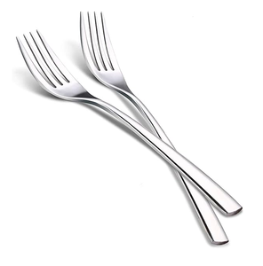 Flatware Set 4 PCS Set Stainless Steel <b>Fork</b> <b>Dessert</b> Dinner Used Food-Grade Stainless Steel Eco-Friendly Modern Dinner <b>Forks</b> - Product Image 2