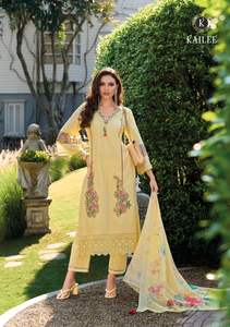 Women's Cotton <b>Chikankari</b> Worked Kurti with Bottom Dupatta Premium Collection Made in India Wholesale Rate - Product Image 3