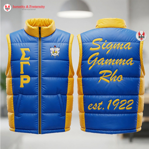 เสื้อกั๊กผ้าฝ้ายแฟชั่นสำหรับผู้หญิงของชมรมซิกมาแกมมาโร พร้อมซิปและไม่มีแขนเสื้อ คอลเลคชั่นดีไซเนอร์ขายส่ง - Product Image 5