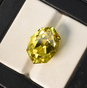 Zafiro amarillo de Ceilán de corte hexagonal elegante de 18x13 mm, 18.10 quilates, piedra preciosa suelta para la fabricación de joyas. - Product Image 3