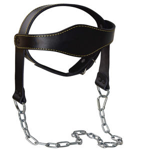 Harnais de musculation professionnel pour le cou et la tête en cuir, réglable, durable, pour l'entraînement de force, équipement de fitness pour adultes - Product Image 1
