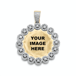 Colgante de Moissanita Redonda con Corte Brillante, Chapado en Rodio, Plata 925, Estilo Hip Hop, Regalo Religioso Hindú, Joyería Unisex - Product Image 2