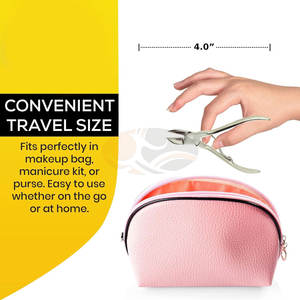 Coupe-ongles de précision robuste en acier inoxydable incurvé super tranchant de 10 mm pour manucure, pédicure, cuticules et ongles de bébé - Product Image 2