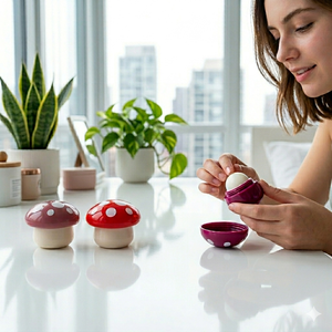 Bálsamo Labial Vegano en Forma de Bola con Aroma a Vainilla y Vitamina E Hidratante, Diseño Novedoso y Lindo de Nicher, Alta Calidad y Seguro - Product Image 5