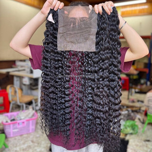 Tendance du moment : Mèches de cheveux naturels vietnamiens bouclés pour extensions de cheveux humains avec kit de closure en dentelle, perruques en cheveux humains Lace Front - Product Image 4