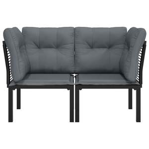 Silla de jardín esquinera negra y gris oscuro - Product Image 3