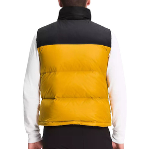 Chaleco sin mangas Body Warmer's, color negro y amarillo, chaleco acolchado con relleno de plumón, con cremallera, hecho de poliéster, chaleco softshell de invierno. - Product Image 5