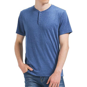 เสื้อเชิ้ตเฮนลีย์แขนสั้นพิมพ์ลายตามสั่งสำหรับผู้ชาย แพ็คหลายตัว เสื้อยืดลำลองติดกระดุม 3 เม็ด ผ้าฝ้ายทอ 100% ระบายอากาศได้ดี น้ำหนักเบา - Product Image 5