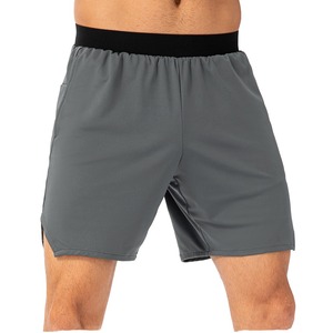 Shorts de sport pour hommes à séchage rapide, pour le basketball et le football, taille mi-haute, avec logo personnalisé, motif uni et taille élastique - Product Image 6