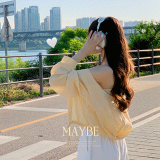 BS7664 Long Sleeve Hooded String Blouse for Women for Sun Protection and Rainy Seasons
