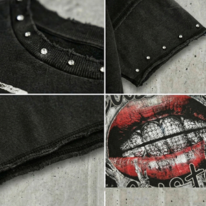 เสื้อยืดกราฟิกสตรีทแวร์ผ้าฝ้ายแท้ 100% แบบหนาพิเศษ ผลิตตามสั่ง (OEM) ทรงบ็อกซี่ฟิต ล้างแบบวินเทจ พรีเมียม ตกแต่งด้วยหมุด ผลิตจำนวนมากสำหรับตลาดทั่วโลก - Product Image 4
