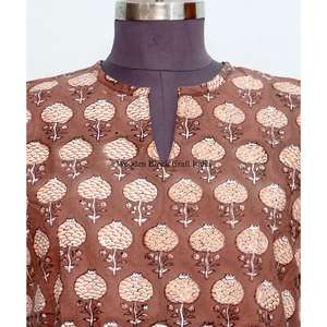 Vestido midi ajustado de algodón con estampado floral bohemio, suave, ecológico, para fiesta, estilo camisón, diseño natural, talla 3/4 Plus Size - Product Image 3