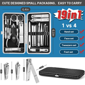 2026 New Arrival Professional Stainless Steel Manicure and Pedicure Set Stainless Steel Nail Care Cuticle Clipper Tool Set - Product Image 6