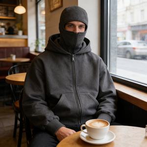 Sudadera con Capucha para Hombre, Estilo Casual, Hombros Caídos, Tejido French Terry, Color Sólido, Personalizable con Estampado de Burbujas, Venta al Por Mayor OEM - Product Image 6