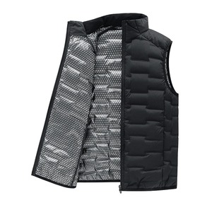 Chaleco de Plumón de Pato Blanco con Cuello Alto Engrosado, Chaleco Cortavientos Moderno para Hombre, Estilo Pareja, con Cremallera Frontal de Grafeno - Product Image 1