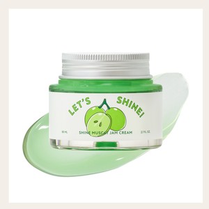 Crème visage coréenne K-Beauty Let's Shine Shine Muscat Jam Cream Fabriquée en Corée 80 ml Acide hyaluronique vert - Product Image 4