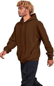 Unisex <b>Brown</b> <b>Tie</b>-Dye Knitted Pullover Hoodie Oversize Casual Sweatshirt Long Sleeve Kangaroo Pocket Everyday Streetwear Style - Product Image 2