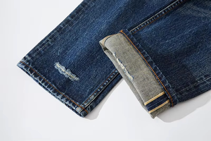 Jean en denim brut tissé à l'ancienne, style vintage japonais, 14-22OZ, coupe décontractée, taille mi-haute, délavage clair, pour hommes et femmes - Product Image 6