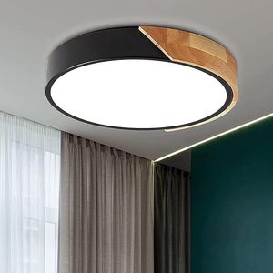 Plafonnier LED encastré en bois noir minimaliste de 12 pouces, 4500K, style moderne, élégant - Product Image 1