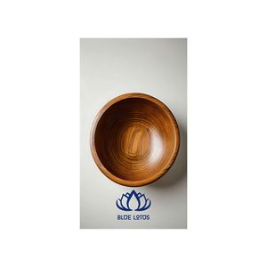 Plateau de service vintage en bois BLUE LOTUS |   Vaisselle de fête artisanale, polie, non toxique, de qualité alimentaire, écologique et compatible lave-vaisselle - Product Image 1