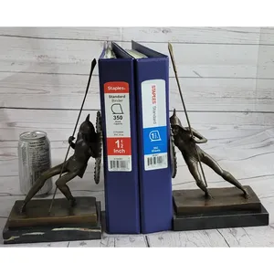 Handmade Metal Bookends Artistic Decorative <b>Book</b> Ends Holder for <b>Study</b> Room Interior Styling Gold-Plated Polished Sculpture - Product Image 3