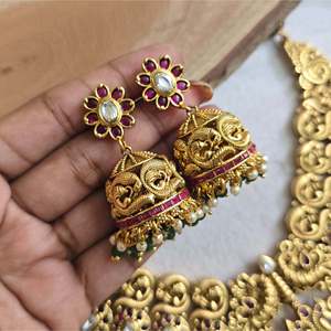 Kemp Traditional Peacock Fashion Jewelry Necklace Set - Product Image 3