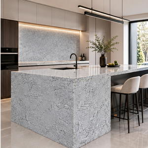 SOON CERAMIC LLP Marbre DOVER WHITE 7D-1 Calcite Grande dalle polie Design moderne écologique Modèle 3D pour mur de salon - Product Image 1