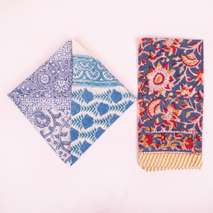 Indian Traditional Print Neckerchief Eco-Friendly Natural Dye Bandana Trendy Everyday Hair <b>Accessory</b> For Unisex Pets Wraps - Product Image 3