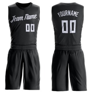 Maillot de basket-ball personnalisé noir et blanc sans manches en mesh, avec nom et numéro d'équipe brodés, pour performance athlétique - Product Image 2