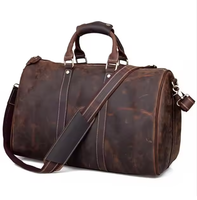 Sac de voyage de luxe en cuir véritable avec grande capacité, sac de week-end pour affaires, sac de transport pour le week-end